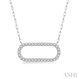 Paper Clip Diamond Fashion Necklace