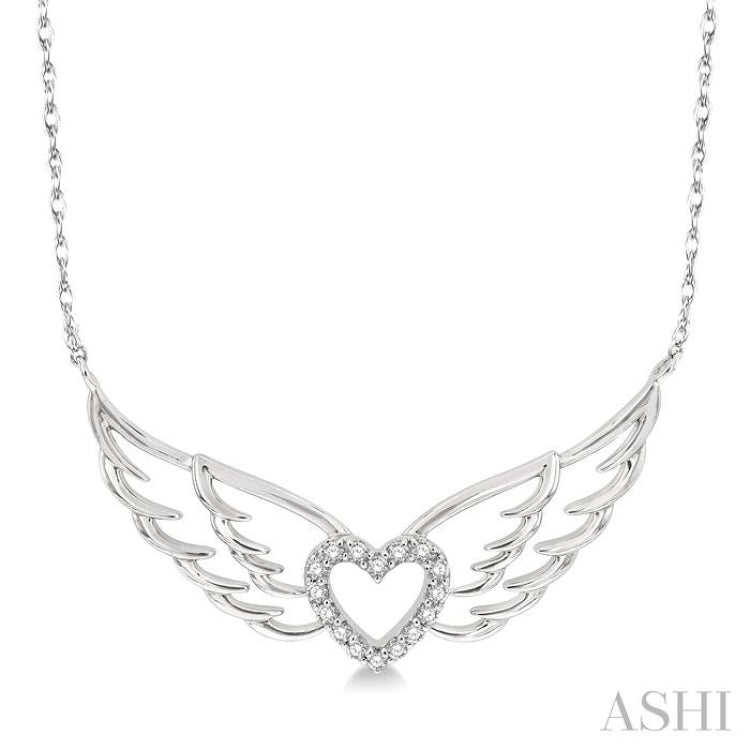 Large Angel Wing Long Necklace