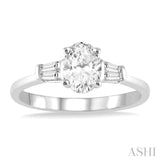 Oval Shape Semi-Mount Diamond Engagement Ring