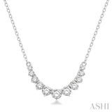 Graduated Diamond Smile Necklace