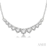 Graduated Diamond Smile Necklace