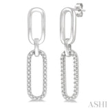 Paper Clip Diamond Fashion Earrings