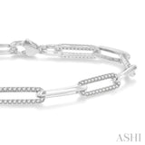 Paper Clip Diamond Fashion Bracelet