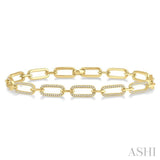 Paper Clip Diamond Fashion Bracelet