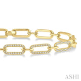 Paper Clip Diamond Fashion Bracelet