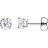 Round 4-Prong Lightweight Stud Earrings