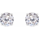 Round 4-Prong Lightweight Stud Earrings