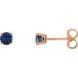 Round 4-Prong Lightweight Stud Earrings