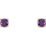 Round 4-Prong Lightweight Stud Earrings