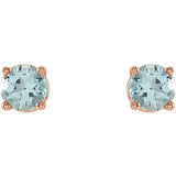 Round 4-Prong Lightweight Stud Earrings