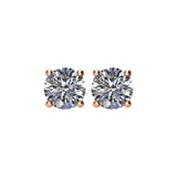 Round 4-Prong Lightweight Stud Earrings