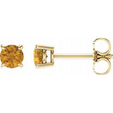 Round 4-Prong Lightweight Stud Earrings