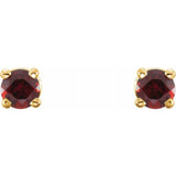 Round 4-Prong Lightweight Stud Earrings