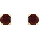 Round 4-Prong Lightweight Stud Earrings