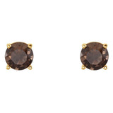 Round 4-Prong Lightweight Stud Earrings