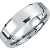 Tungsten Beveled-Edge Band