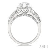 Pear Shape Semi-Mount Diamond Engagement Ring