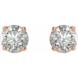 Round 4-Prong Light Stud Earrings