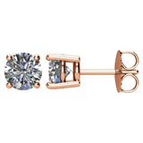 Round 4-Prong Light Stud Earrings