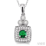 Gemstone & Diamond Pendant