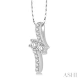 2 Stone Diamond Pendant