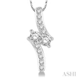 2 Stone Diamond Pendant