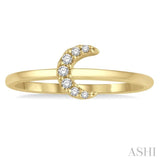 Stackable Crescent Petite Diamond Fashion Ring