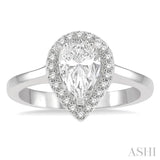 Pear Shape Semi-Mount Diamond Engagement Ring