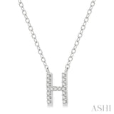 H' Initial Diamond Pendant