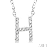 H' Initial Diamond Pendant