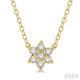 Flower Shape Petite Diamond Fashion Pendant