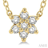 Flower Shape Petite Diamond Fashion Pendant