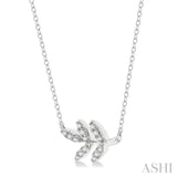 Leaf Shape Petite Diamond Fashion Pendant