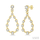 Drop Shape Scatter Diamond Fashion Earrings