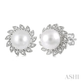 Pearl & Diamond Fashion Earrings