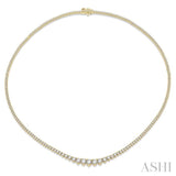 5 ctw Riviera Round Cut Diamond Necklace in 14K Yellow Gold