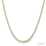 15 ctw Riviera Round Cut Diamond Necklace in 14K Yellow Gold