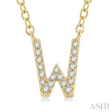 'W' Initial Diamond Pendant