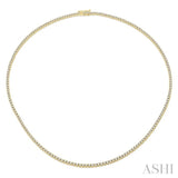 5 ctw Round Cut Diamond Tennis Necklace in 14K Yellow Gold